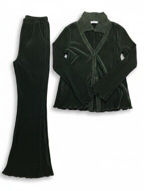 ✨ GILLI OLIVE GREEN PLEATED 2-PIECE PANT SET ✨